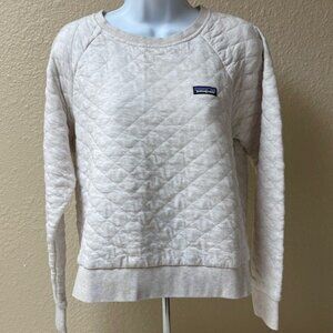 Patagonia pale pink quilted sweatshirt